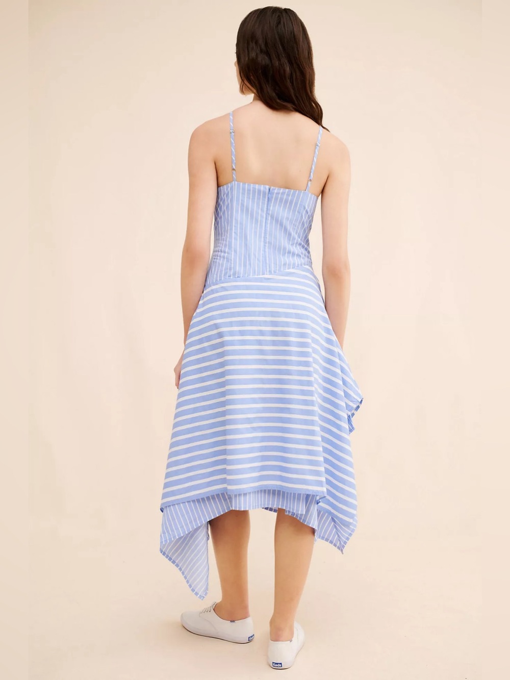 Anthropologie Du Paradis Mixed Stripe Midi Dress - Picture 2 of 4